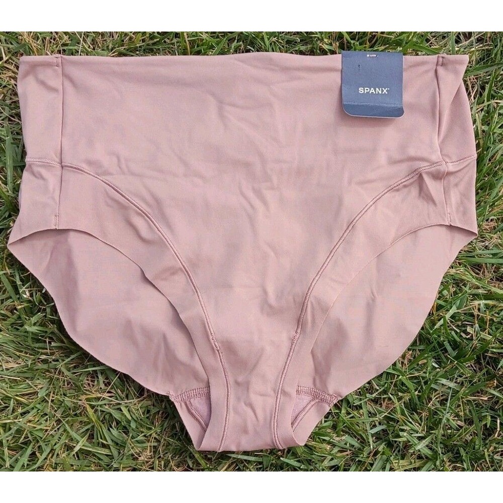 NWT SPANX Hi Leg Brief Panty XL Cafe Au Lait Seamless Shaping Underwear 40157R